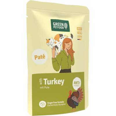 Green Petfood Adult Paté krůtí Anti-Hairball 8 x 85 g