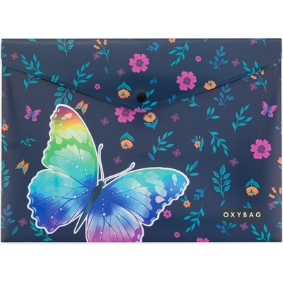Oxybag Obálka s cvokom A4 Motýľ s kvetmi