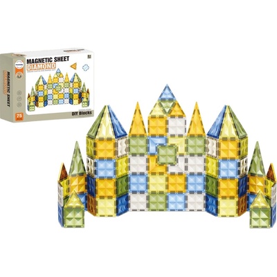 Mamido Magnetická stavebnica Diamond hrad M 75 ks