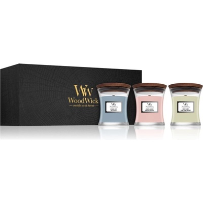 WoodWick Evening Onyx & Solar Ylang & Coastal Sunset подаръчен комплект с дървен фитил (gift box)