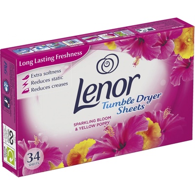 Lenor ubrousky do sušičky s vůní Sparkling bloom 34 ks