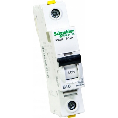 Schneider Electric 1P, B, 10A, iC60N, 6kA A9F03110