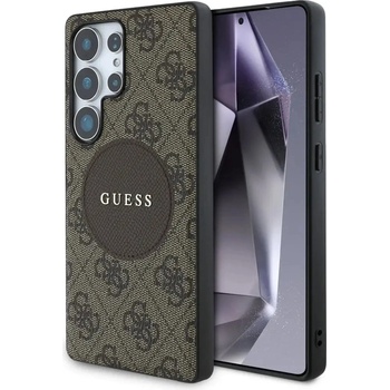 GUESS Калъф Guess 4G Round Patch Classic Logo MagSafe за Samsung Galaxy S25 Ultra Brown