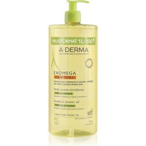 A-DERMA Exomega Control Emollient Shower Oil омекотяващо душ олио за суха към атопична кожа 1000ml