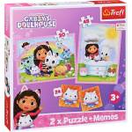 Trefl Пъзел Trefl 2 в 1 - Габи и нейните котешки приятели (93382) - baby