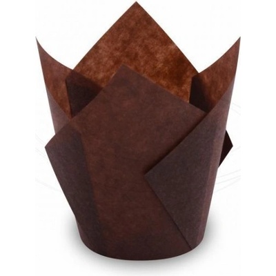 Wimex Cukrářský košíček Tulip hnědý 5x8,5 cm 16x16 cm 1 ks 726171