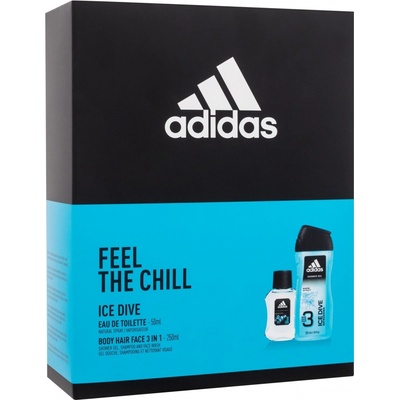 Adidas Ice Dive Men sprchový gel 250 ml + EDT 50 ml dárková sada