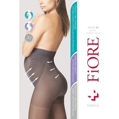Fiore pančuchové nohavice Mama 5209 40 den Čierna