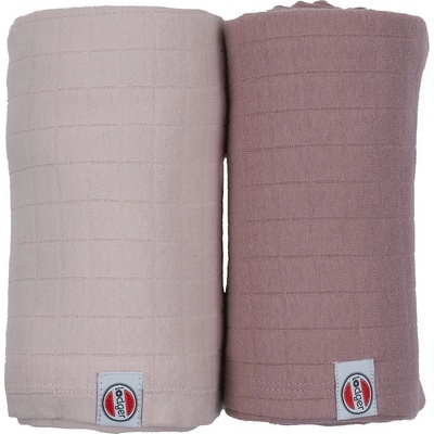 Lodger Swaddler Solid 110 x 110 Powder/Rose 2 ks