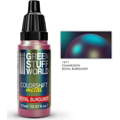 Green Stuff World Colorshift Chameleon Metal acrylic Paint Royal Burgundy 17 ml