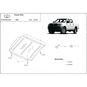 Scut Motor - Румъния Метална кора под двигател toyota hilux от 2005 (n70) (73843)