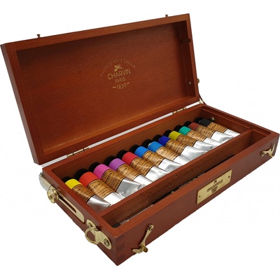 Charvin olejové barvy Extra Fine 12 x 20 ml dřevěný kufřík Intense – Hledejceny.cz