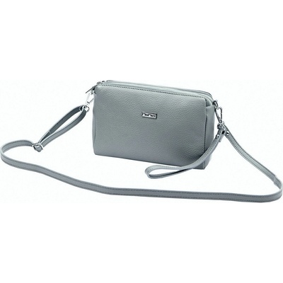 Mia More Tříoddílová malá kožená crossbody kabelka no. 42 šedá