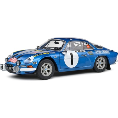 Solido Alpine-Renault A110 1600 #1, Thérier/Roure, Rally Monte Carlo 1972, 1:18