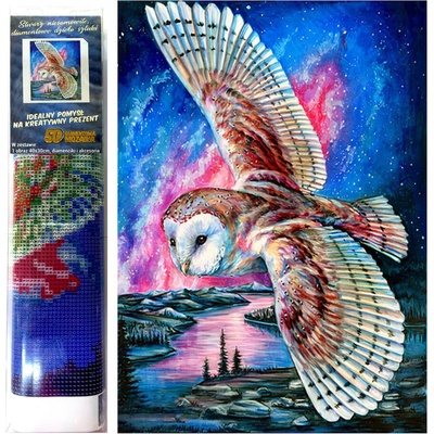 Norimpex - Puzzle Diamant painting: Flight of the owl 30x40cm - 1 - 39 piese