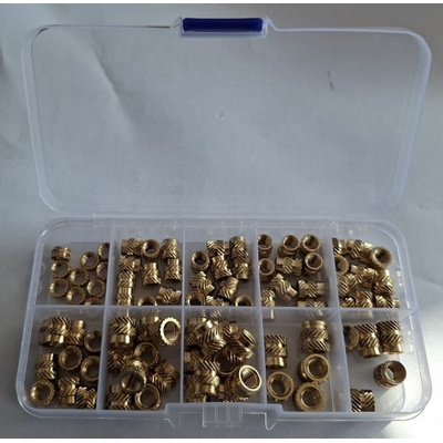 Sada mosazných závitových vložek M5, M6 (pro 3D tisk) 90ks