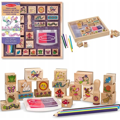 Melissa & Doug Dřevěná razítka Víly