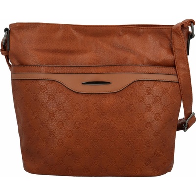Módní dámská koženková crossbody kabelka Blandina hnědá