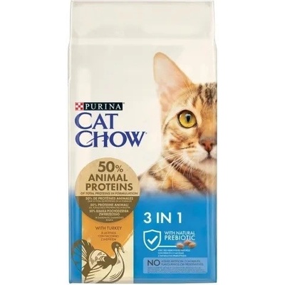 Purina Cat Chow 3in1 cats dry food Adult Turkey 15 kg