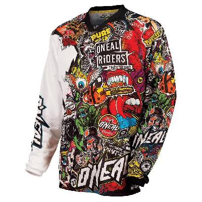 Блуза с дълъг ръкав Oneal Mayhem Crank long sleeve jersey - Multicolor (Black / Multicolour)