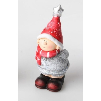 IN-spirace Figurka vánoční s červenou čepičkou 8x6x14cm Provedení: Kluk