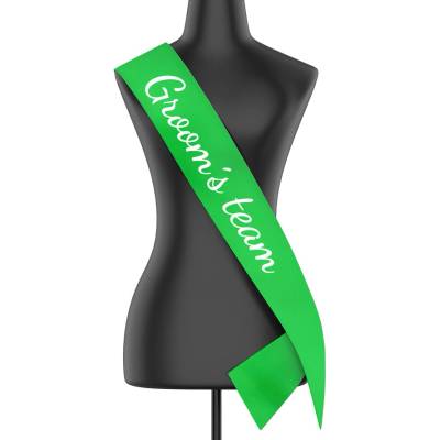 Šerpa Groom´s team Zelená irská šířka šerpy 10 8 cm Canvas Šerpa 2517