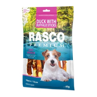 Rasco Premium tyčinky bůvolí obalené kachním masem 80 g