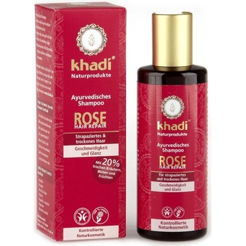 Khadi reparačný šampón pre poškodené vlasy Ruže 210 ml