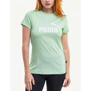 PUMA Essentials Logo Tee Garnet Green - magazinko
