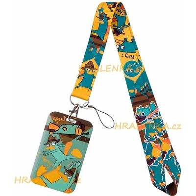 Šňůrka na krk 25221 s cedulkou na ID karty Phineas and Ferb PERRY