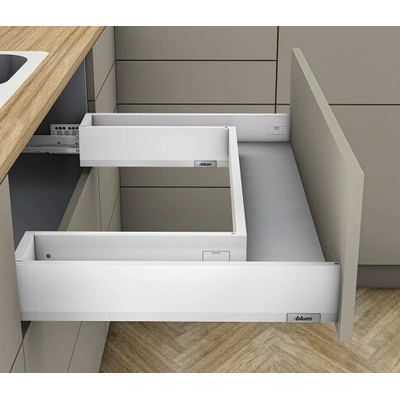 Blum K-Blum Merivobox zásuvka M 600 mm/40 kg biela skrutka drez