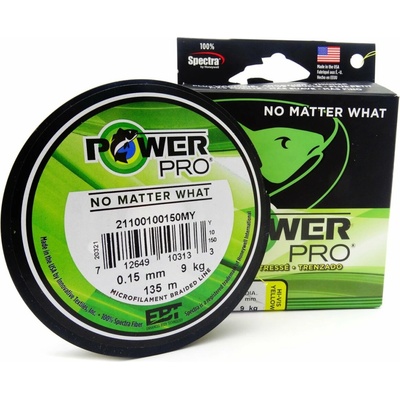 Power Pro Braided Line Hi-Vis Yellow 135m 0,15mm 9kg