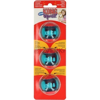 Kong Squeezz Action Red Small 3 ks 5 cm