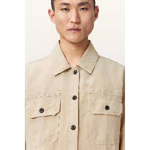 AllSaints риза мъжка с лен KORTEN (M062OE)
