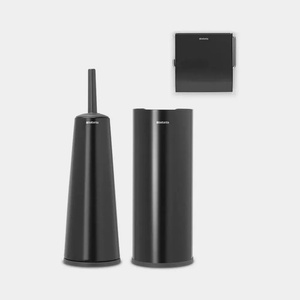 Brabantia Матирано черни аксесоари за тоалетна от 3 части Brabantia (1003476)
