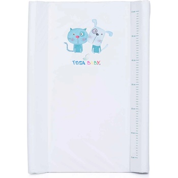 Tega Baby Подложка за повиване Tega Baby - Куче и коте, бяла (PZPDC01801WH)