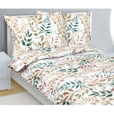 Bellatex Obliečky bavlna farebné vetvičky 140x220 70x90