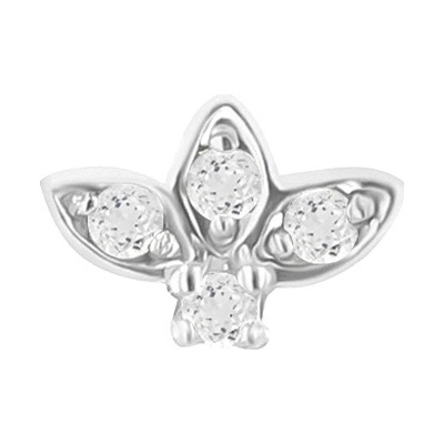 Eppi Zlatá piercing náušnica s bielymi topásmi Ciera E46048