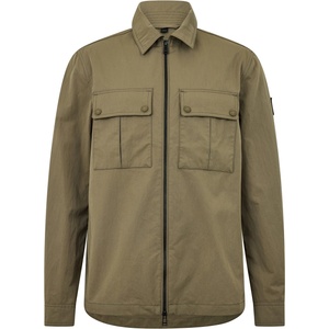 BELSTAFF Риза с дълъг ръкав BELSTAFF Men's Stride Zip Collar Long Sleeve Overshirt - Fatigue Green