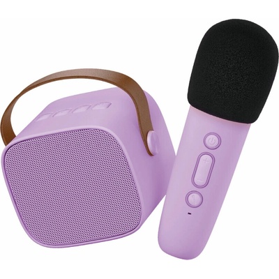 Bluetooth Karaoke set mikrofón a reproduktor Fialový
