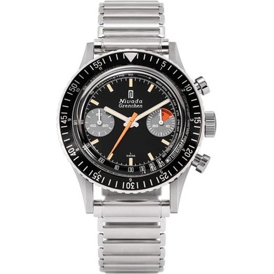 Nivada Grenchen Chronomaster Orange Boy SL Inter. Bezel Manual Forstner Bonklip