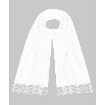 Classic Scarf bílá kašmírová šála