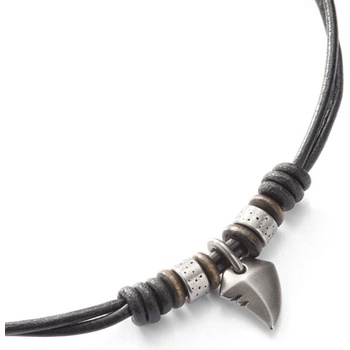 Fossil Pánský kožený se žraločím zubem JF85832040