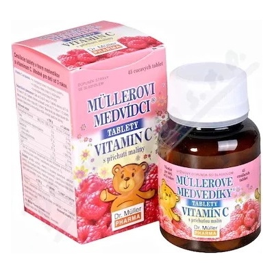 Müllerove medvede s vit.C a malinovou príchuťou tbl.45