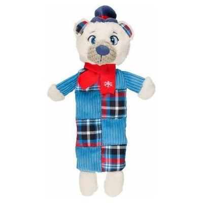 Flamingo Vianočný polárny medveď plyšový pískací pre psov 43 cm