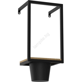Luminex Стенна саксия 38x18 см черна (LU8091)