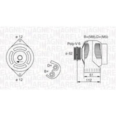 Alternátor MAGNETI MARELLI 063731884010