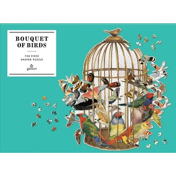 Galison - Puzzle Bouquet of Birds - 750 piese