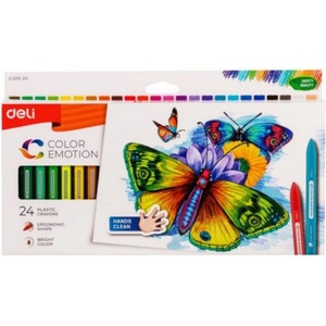  Пастели 24 цв. пластик Deli Color Emotion 20020