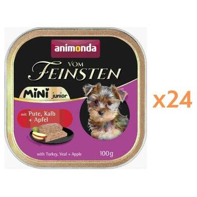 Animonda Vom Feinsten Mini Junior s krůtím telecím a jablkem 24 x 100 g